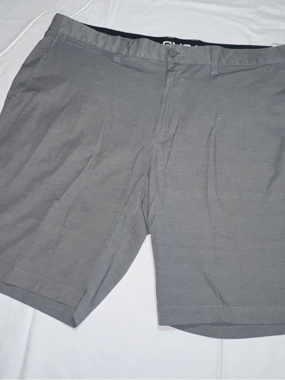 RVCA Men's Flat Front Gray Shorts